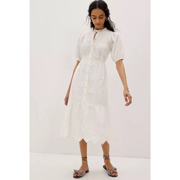 Anthropologie Cymbeline Eyelet Maxi Dress NWT SZ XL - Picture 2 of 13